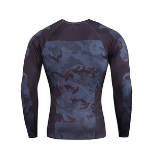 Ensembles de compression de sport pour hommes, longueur intégrale, 2 pièces, respirants, imprimés par transfert thermique, taille élastique, options de logo personnalisé, 100 % coton - Product Image 3