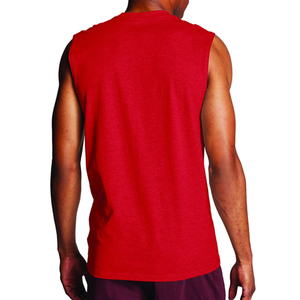 Camiseta sin mangas de punto transpirable de secado rápido para hombre, ideal para entrenamiento, venta al por mayor a bajo precio - Product Image 3