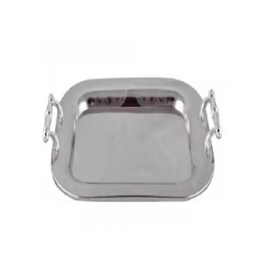 Plateau Décoratif en Métal pour Restaurant, Casse-croûte et Plateau de Nourriture, Vaisselle de Mariage et de Fête, Plateau Rectangle en Aluminium - Product Image 1