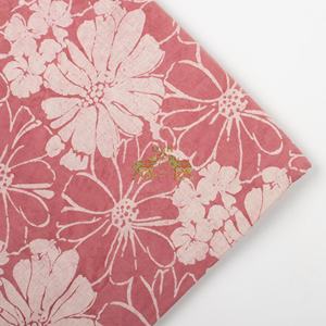 Tissus en coton imprimés Bagru traditionnels indiens pour femmes, tissus de couture faits à la main, imprimés au bloc, tissus Bagru Jaipuri. - Product Image 4