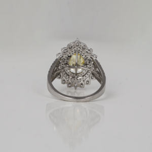 14K oro sólido amarillo pera corte laboratorio cultivado diamante doble Halo anillo de compromiso IGI certificado Diamante compromiso anillo de regalo - Product Image 5