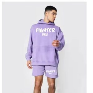 Conjunto de ropa deportiva informal Camiseta de manga corta con estampado de gofres y pantalones cortos Tallas grandes XXL Ropa de dos piezas sin costuras - Product Image 1