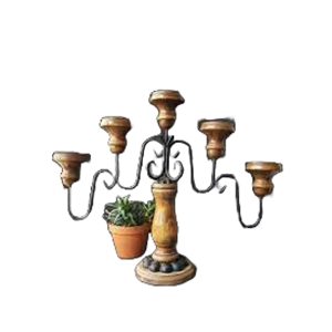 Bougeoir antique en métal à 6 bras pour la maison et les fêtes de mariage Décoratif des plus précieux et luxueux pour les fournisseurs en gros - Product Image 1