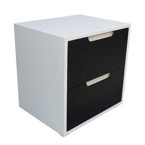 SFTDG006 - Mesita de Noche de Madera de Caucho con 2 Cajones y Diseño Minimalista en Varios Colores - Product Image 6