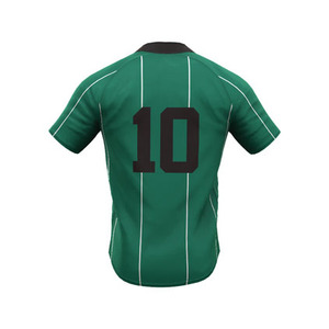 Green <b>Baseball</b> Jersey Set Unisex Short Sleeve 100% Cotton Quick Dry Breathable Moisture Wicking Anti-Bacterial Uniform White - Product Image 6