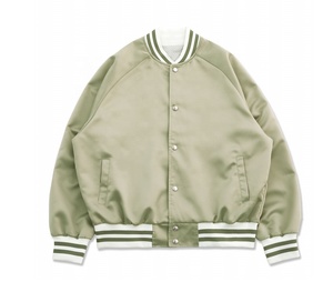 OEM Service Men's Custom Satin Canvas Varsity Bomber <b>Jacket</b> with Embroidery and Front Logo Winter Reversible Windproof - Product Image 4