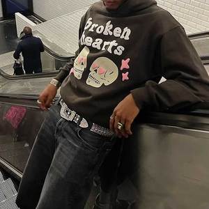 เสื้อฮู้ดผู้ชายแบบสวมหัวผ้าหนามีฮู้ดปักโลโก้ผ้ากำมะหยี่สำหรับใส่ได้ทั้งชายและหญิงดีไซน์แบบกำหนดเอง - Product Image 3