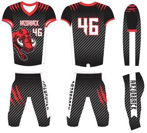 Tenues de football américain pour adultes, maillots de football personnalisés à manches courtes, imprimés, vente en gros - Product Image 6