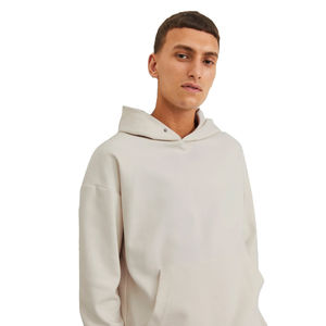 Sudadera con capucha de algodón 100% informal para hombre, Sudadera con capucha térmica de invierno con diseño de logotipo personalizado, técnica bordada sólida - Product Image 2