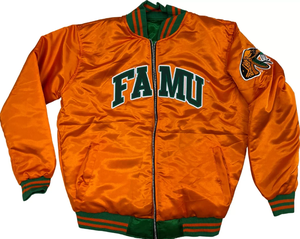 Florida A & M University Famu Varsity Jacket Hombres Mujeres Vintage Lana Seda Bordado Lettermen Chaqueta Botón Decoración Invierno - Product Image 1