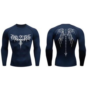 Ropa de gimnasio personalizada para hombre Camiseta deportiva de compresión de secado rápido debajo de la capa base Camiseta de gimnasio en stock - Product Image 2