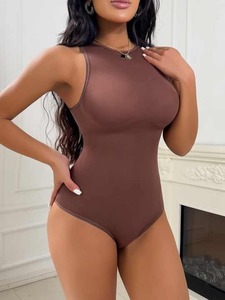 บอดี้สูทผู้หญิงแบบไร้ตะเข็บ คอกลม เสื้อกล้ามสำหรับผู้หญิง ชุดกระชับสัดส่วน ใส่ได้ทุกวัน ผ้าคุณภาพดี ขายส่ง ไซส์ใหญ่ - Product Image 3