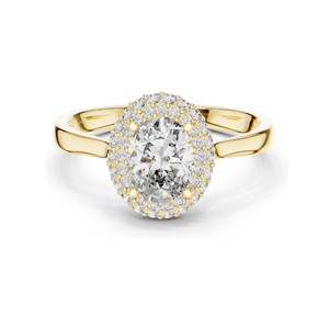 Bague en diamant de laboratoire ovale halo de 1,38 carat pour femme, clarté VVS-VS EF, or 18 carats, 14 carats, 10 carats et argent 925, rose, jaune, blanc - Product Image 2