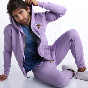 OEM Custom Logo Heavyweight Low Price Street Wear Cotton French Terry Tracksuit 2 Piece <b>Set</b> With Customised <b>Embroidery</b> Logo - Product Image 2