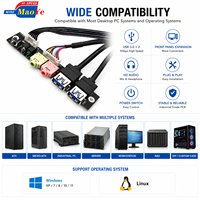 Cable de Extensión USB 3.0 para Panel Frontal de PC, Revestimiento de PVC, Adaptador para Placa Base, Cable OEM en Stock
