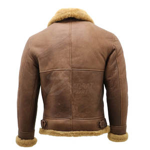 Veste en cuir de mouton grande taille vente en gros veste d'hiver à usage extérieur meilleure vente à bas prix veste en cuir de mouton pour hommes - Product Image 3