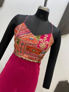 Exclusive Stitched <b>Kurti</b> for Upcoming Navratri Season Modern Indian Pakistani Style Heavy Georgette Fabric Embroidery Work Reyon - Product Image 5