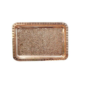 Plateau à dîner en cuivre Design de luxe Prix abordable Excellent plateau en cuivre pour accessoires de cuisine - Product Image 5