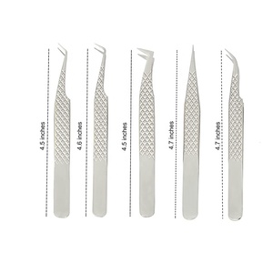 Pince à cils volume 90 degrés à pointe lisse pour extensions de cils – Outil professionnel pour pose de cils - Product Image 2