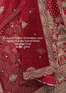 Ropa de Novia, Lehenga Choli de Seda con Bordado Múltiple, Compra en Línea en India a Precio de Mayoreo, Proveedor y Exportador Mundial - Product Image 6