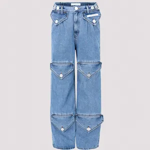 Ladies Pant Style Trousers Women's Jeans Pants New Stretch Denim Plus Size Breathable Jeans Cargo Pants Oversize