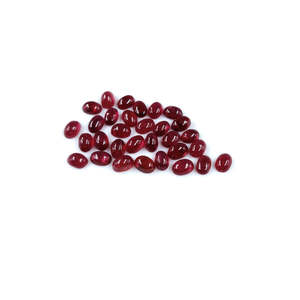 Rubis naturel de Bangkok, cabochons ovales calibrés, polis, 3x5mm et 4x6mm, taille brillant, taille coussin, taille émeraude, pierres précieuses en vrac, couleur rouge - Product Image 1