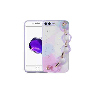 Funda de Silicona Verde de Lujo Netzy para iPhone 8 Plus con Diseño Brillante, Cubierta Trasera Electrochapada con Correa de Mano y Soporte - Product Image 2