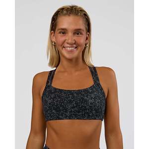 Soutien-gorge de sport Velocity - Imprimé Energy Noir Respirant Réglable Rembourré pour Femmes Actives Grandes Tailles Disponibles - Product Image 2