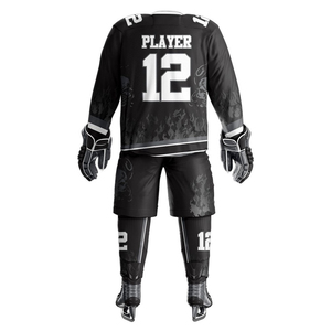 Meilleure vente 100% polyester ensemble d'uniformes de hockey sur glace respirant séchage rapide personnalisable confortable léger facile à porter - Product Image 2