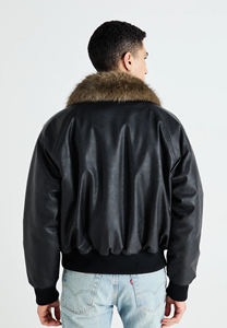 Chaqueta de cuero para hombre de talla grande personalizada de alta calidad de manga larga Varsity Letterman Heavy Fit Practical Men de Huzaifa - Product Image 3