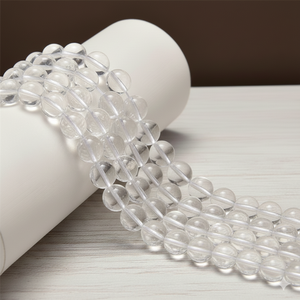 Wholesale Beadsnfashion 5mm Round <b>Clear</b> <b>Quartz</b> Beads White for DIY Jewelry <b>Bracelet</b> Necklace Earrings Making - Product Image 4