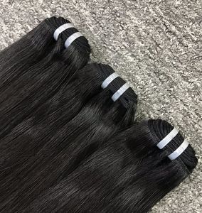Paquetes de máquina de doble estirado de alta calidad, extensiones de cabello humano virgen brillante suave, cabello de trama recta de hueso, sin enredos que se desprenden - Product Image 6