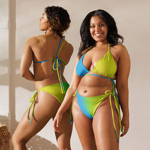 Bikini Be Ike-Conic en microfibre recyclée, ensemble 2 pièces, taille XL, col halter, imprimé numérique fruits, durable et respirant - Product Image 1