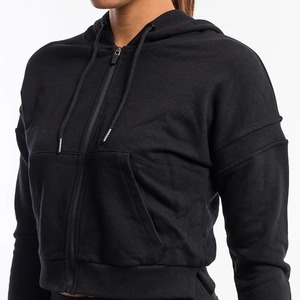 Sudadera con capucha de peso pesado para mujer, camiseta de manga larga de gran tamaño, camiseta informal con cuello redondo y hombros caídos, camiseta de entrenamiento para gimnasio - Product Image 5