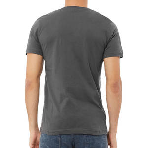 Camiseta Deportiva Lisa Personalizada con Bordado, Camiseta de Algodón Gris con Serigrafía - Product Image 3