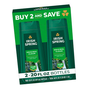 Gel douche Irish Spring pour hommes, Original Clean Body Wash, format voyage - Product Image 1