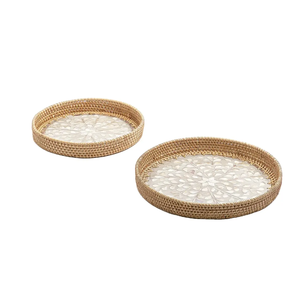 Stylish Look Coffee and <b>Snack</b> Serving <b>Tray</b> Standard Quality Handmade MOP Soup Serving <b>Tray</b> Kitchenware and Dinnerware - Product Image 2