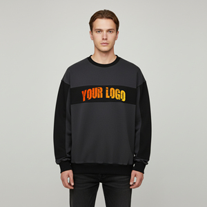 เสื้อสเวตเชิ้ตผ้าฝ้าย 100% สไตล์ลำลองแบบสั่งทำพิเศษ OEM/ODM  ลายบล็อกสี  พร้อมปักโลโก้ตามแบบที่ต้องการ - Product Image 1