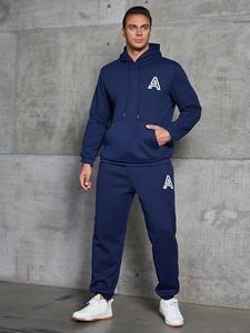 Conjunto Deportivo de Felpa de Algodón para Hombre, Invierno 2026, Estilo Casual, para Correr, Traje Deportivo Cálido de 2 Piezas - Product Image 6