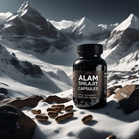 Compléments alimentaires à base de Shilajit de l'Himalaya 100 % pur certifiés HACCP, paquet de 20 capsules séchées au soleil de 18 000 FTS, 60 capsules pour le soutien immunitaire
