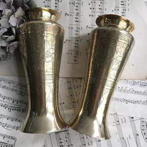 แจกันและกระถางดอกไม้โลหะขัดเงาสไตล์โบราณหรูหราอุปกรณ์ตกแต่งบ้านและห้อง - Product Image 3