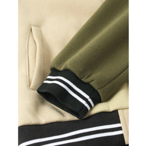 Veste matelassée à capuche unisexe pour l'hiver, col mandarin, fermeture éclair, coque en laine, doublure en polyester/coton, rembourrage en coton, poignets côtelés - Product Image 3