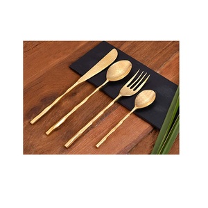 ชุดช้อนส้อมและช้อนส้อมชุบทองแวววาว,ชุดเครื่องใช้บนโต๊ะอาหารสเตนเลสสตีลหรูหราสำหรับงานแต่งงานมีสุขภาพดีและปลอดภัย - Product Image 2