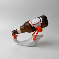 Porte-bouteille de vin en forme de canard, ornement de bureau, décoration de table en plastique, cadeau personnalisé