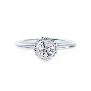 Anillo Solitario Apilable para Uso Diario con Diamante Redondo Cultivado en Laboratorio de 0.70 Ct F-VS2 Montado en Oro Sólido Pulido de 14K - Product Image 1