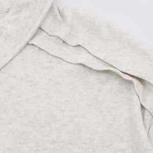 เสื้อยืดคอตตอนระดับไฮเอนด์เรียบง่ายมีจีบปกสั้นระบายอากาศได้ดีสำหรับฤดูร้อน - Product Image 6