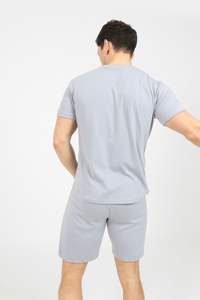 Logotipo personalizado 2025 Joggers para hombre Conjunto de verano de dos piezas de peso pesado Premium 100% algodón Camiseta de gran tamaño Pantalones cortos Tops activos - Product Image 3