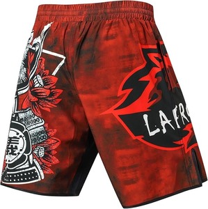 Pantalones cortos de lucha MMA impresos por sublimación Diseño vibrante a todo color Transpirable y duradero para entrenamiento y competición - Product Image 2
