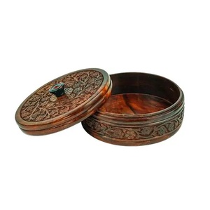 Casserole en bois durable Boîte à chapati Récipient de cuisine Hotpot Roti Décoration de table élégante pour servir Ensemble de casseroles Hotpot - Product Image 3