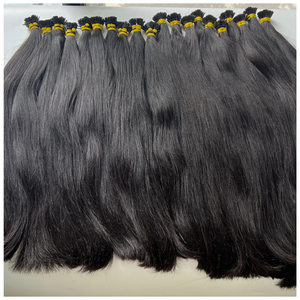 Vente en gros d'extensions de cheveux I-tip New Raw Virgin 100% cheveux humains Straight MicHair Factory 12 "-30" Couleurs naturelles 1000g/1Kilo - Product Image 1
